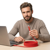 Cable USB C a USB C de 240W, 1M 2M 3M, Trenzado de Nailon, Carga Ultra Rápida, Sincronización de Datos, Indicador LED para Laptop, Teléfono, Tablet