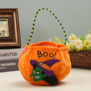 Cestas de dulces con personajes 3D de Halloween, bolsas de calabaza tridimensionales portátiles de Halloween, bolsas de peluche para dulces o travestiduras de Halloween - Product Image 3