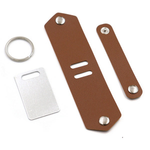 Cross-border PU leather photo <b>keychain</b>, <b>personalized</b> photo insert <b>keychain</b>, family/couple gift photo cover - Product Image 4