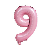 Ballon en feuille de 32 pouces, grand chiffre unique bleu ciel et rose, pour décorations de fête prénatale, joyeux anniversaire, remise de diplôme, Noël, et fêtes à domicile