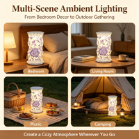 Lampe de table portable rechargeable, petite lampe de bureau sans fil pour salon, articles décoratifs imprimés, cadeaux pour enfants