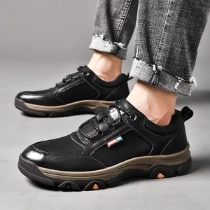 2026 New Style Men's Brown Leather Outdoor Casual <b>Shoes</b> - Factory Wholesale Comfortable Non-Slip Walking <b>Shoes</b> - Product Image 2