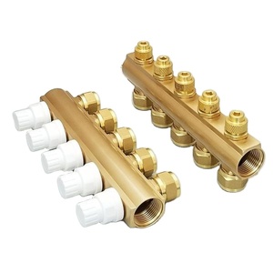 Distribuidor de fontanería para el hogar, sistema de calefacción central HVAC, colector de agua bajo el suelo con medidor de flujo, calidad estándar, India - Product Image 4