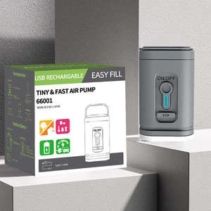 <span class=keywords><strong>Mini</strong></span> <span class=keywords><strong>pompe</strong></span> à air électrique portable pour le camping, la randonnée, batterie rechargeable, double fonction de gonflage et d'aspiration, construction en plastique - Product Image 5