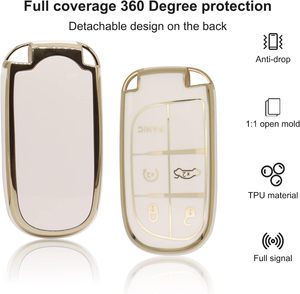 เคสกุญแจรถจี๊ป Kunasi Elegance วัสดุ TPU นุ่ม ป้องกันเต็มรูปแบบ สำหรับกุญแจสมาร์ทคีย์ รุ่น 3/4/5 ปุ่ม - Product Image 5