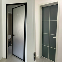 Porte en verre en alliage d'aluminium de qualité supérieure avec fonction antivol, design minimaliste pour applications résidentielles et commerciales