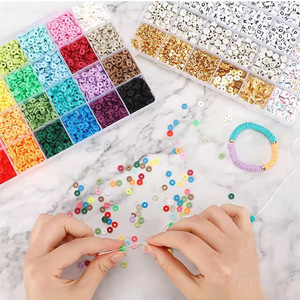 Boîte de perles en argile polymère, 3000 pièces, fournitures de fabrication de bijoux DIY, entretoises pour bracelets d'enfants, matériaux de perlage faits à la main - Product Image 4
