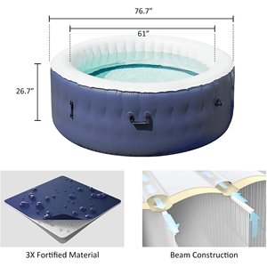 Bañeras <span class=keywords><strong>hinchables</strong></span> para adultos, 2023, a la moda, pequeñas <span class=keywords><strong>spas</strong></span> perezosas, al aire libre para masaje, 130 miami airjetsspa - Product Image 5