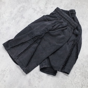 New Design Men's Plus Size Black <b>Drawstring</b> High Quality Solid Color Casual Knitted Cotton Shorts With Pockets - Product Image 4
