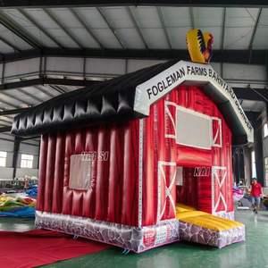 <span class=keywords><strong>Castello</strong></span> Gonfiabile a Tema Fattoria con Scivolo e Area Salto per Bambini - Moonwalk/Moonjump in Vendita - Product Image 2