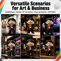 Meiyantoys ODM Street Sugar Skull Art Toy, Figura de Vinilo Pop, Artículos Coleccionables de PVC de Marca Compartida con Artistas, Figura de Vinilo Totalmente Personalizada