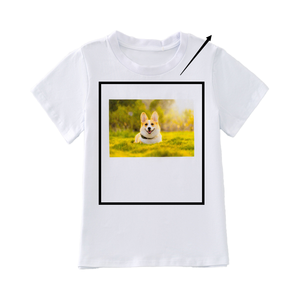 T-<span class=keywords><strong>shirt</strong></span> unisexe en coton pour enfants, impression d'image photo personnalisée, col rond décontracté pour garçons et filles pour l'été, les anniversaires et les vacances de maman - Product Image 1