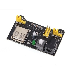 โมดูลจ่ายไฟเฉพาะสำหรับบอร์ดทดลอง ใช้งานร่วมกับบอร์ดจ่ายไฟ 5V 3.3V รุ่น MB-102 แบบคู่ 5V/3.3 สีดำ - Product Image 1