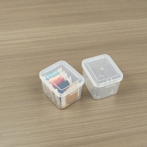 Transparent Plastic <b>Storage</b> <b>Box</b> <b>Small</b> Square With Lid For Jewelry Nail Art Parts Desktop Organizer 5.4x6.2x4.5cm - Product Image 2