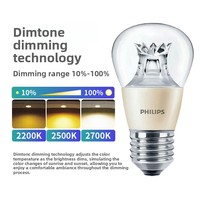 Ampoule LED en verre à gradation progressive, base E14/E27, éclairage paysager 4W-6W