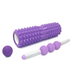 3-trong-1 mật độ cao EVA và ABS Vật liệu Yoga bọt con lăn và massage thanh thiết lập thiết bị tập thể dục thiết yếu - Product Image 1