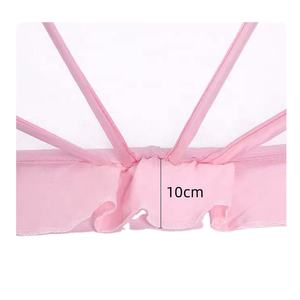 Moustiquaire pour bébé rose portable pliable pour berceau Queen Size - Product Image 2