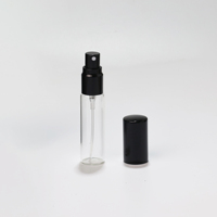 Mini Atomizador de Perfume de Vidrio Transparente de 2ml 3ml, Botella de Spray Recargable, Vial de Fragancia, Envase de Prueba, Impresión Serigrafiada 5ml 10ml