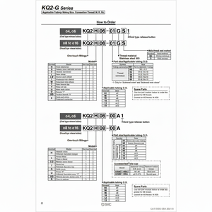 นิวเมติก SMC ฟิตติ้งแบบ one-touch KQ2S08-01G ชิ้นส่วนนิวเมติก - Product Image 1