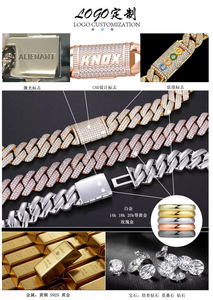 Chaîne cubaine Miami robuste plaquée or <span class=keywords><strong>rose</strong></span> en laiton massif avec zircone cubique pour homme, idéale pour les occasions festives - Product Image 6