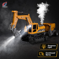 Modèles de jouets de foreuse Chengji, engins de construction simulés, ingénierie mécanique éducative, télécommande sans fil pour camions
