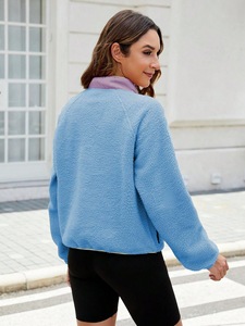 Logo personnalisé, <span class=keywords><strong>pull</strong></span>, sweat, veste polaire à fermeture éclair pour femmes - Product Image 2