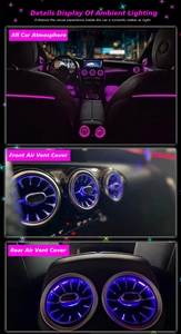 W205 Kit d'amélioration de l'éclairage ambiant 64 couleurs pour Mercedes-Benz Classe C C300 C43 <span class=keywords><strong>C63</strong></span> GLC X253 Garniture d'accessoires d'éclairage <span class=keywords><strong>LED</strong></span> intérieur - Product Image 5