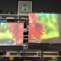 Pantalla de Proyección Eléctrica Motorizada Portátil de PVC Cristal UHD 4K GUA CBSP UST ALR de Alta Calidad de 72 a 150 Pulgadas 16:9