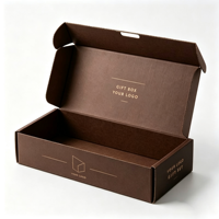 Boîte en carton ondulé avec logo personnalisé, finition mate, emballage imprimé pour emballages cadeaux de luxe