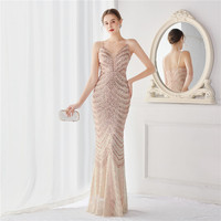 19096-S #2022 Plus Size Femmes Sexy Décolleté V Profond Sans Manches Sequin Soirée Fat Lady Dress Plus Size Dress Super Size