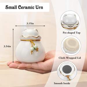 Urna Funeraria Pequeña al por Mayor para Cenizas de Perros y Gatos, 3.54x3.15 Pulgadas, Caja Conmemorativa para Mascotas, Impresión de Logotipo Personalizado - Product Image 2