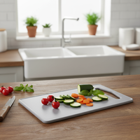 Planche à découper écologique Ecolution Line en plastique et bois, 24x14cm, pour servir sandwichs, croutons, petite planche à découper