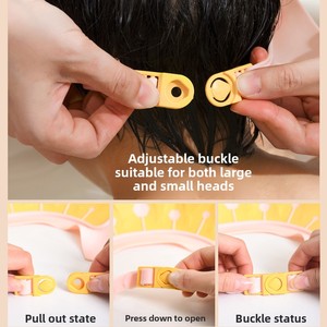Bonnet de bain imperméable pour bébés et tout-petits avec protection des oreilles et des yeux, en gel PP souple, pour la douche et le lavage des cheveux du bébé - Product Image 5
