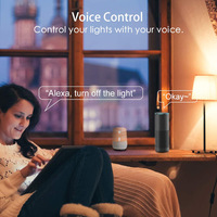 Ampoule LED intelligente RGBW E27 E26 B22 avec contrôle de la luminosité RGB, application Surplife Tuya, Wifi, BT, compatible avec Alexa et Google