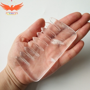 Étiquette privée de quartz clair naturel gua sha pierres précieuses jade conseils <span class=keywords><strong>peigne</strong></span> - Product Image 4