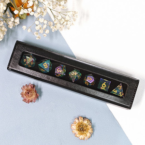 Scatola per Dadi in Pelle PU, Confezione per Giochi di Ruolo RPG <span class=keywords><strong>D</strong></span>&<span class=keywords><strong>D</strong></span> Dungeons and Dragons, Scatola Personalizzata con Finestra - Product Image 4