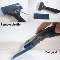 Racloir de film automobile en alliage d'aluminium avec fonction auto-cicatrisante Applicateur de colle pour raclette en PVC avec poignée confortable en PVC souple