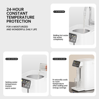 Bouilloire électrique professionnelle 5,0 L avec panneau tactile frontal et corps carré blanc pour garde-manger d'appartement moderne
