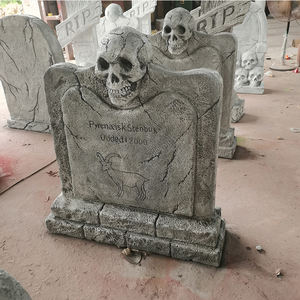 Уличный реквизит украшения гигантский Скелет гробница роскошный надгробный камень надгробный памятник из стекловолокна Хэллоуин страшный реквизит - Product Image 2