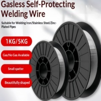 Alambre de soldadura MIG sin gas de 0.8mm y 1.2mm, auto-protegido, portátil, de 5kg, modelo E71T-GS, para mantenimiento en exteriores