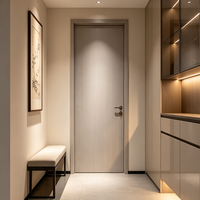 Porte de chambre moderne en bois massif, très vendue, silencieuse et insonorisée, à ouverture latérale pour la décoration intérieure.