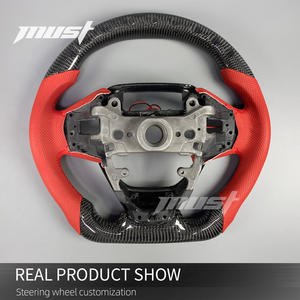 พวงมาลัยสปอร์ตคาร์บอนไฟเบอร์พร้อมไฟ LED สำหรับฮอนด้ารุ่นที่สิบ <span class=keywords><strong>Civic</strong></span> 2016-2021 Si ประเภท R FK8 <span class=keywords><strong>hatchback</strong></span> - Product Image 5