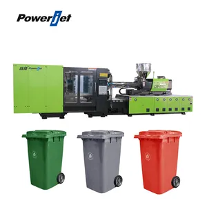 Powerjet Twee Glasplaat Plastic Grote Outdoor Logistiek Vuilnisbak Afvalemmer Vuilnisbak Maken Spuitgietmachine