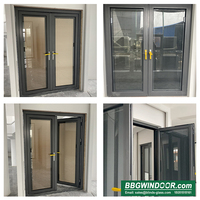 Lukliving Australie Standard Fenêtre à battants en aluminium avec stores intégrés Fenêtres à double vitrage avec stores intégrés