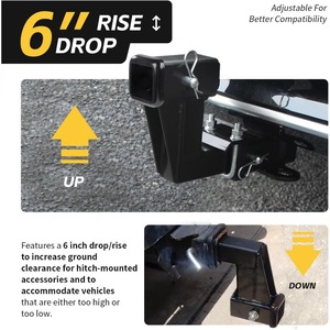 Nouveau rehausseur de <span class=keywords><strong>remorque</strong></span> de 6 pouces pour attelage de 2 pouces, en acier robuste avec 2 goupilles d'attelage, fabriqué en Chine - Product Image 3