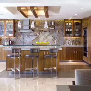 พื้นผิวโต๊ะกาแฟหินอ่อนขัดเงาหรูหราแบบกำหนดเองได้ ลายโรมัน พร้อมพื้นหลังหินอ่อนธรรมชาติ สำหรับตกแต่งทางเข้า - Product Image 3