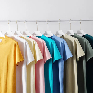 Camisetas al por mayor, proveedor de camisetas con impresión de logotipo, 100% algodón, transpirables, MOQ bajo, camisetas extragrandes, gruesas, lisas, personalizadas para hombre - Product Image 1