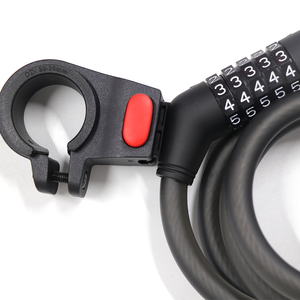 Serrure de <span class=keywords><strong>vélo</strong></span> en acier avec mot de passe et chaîne de câble antivol antivol, porte-vélos de sécurité - Product Image 5