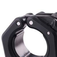 Collier de serrage pour barre de musculation Vigor Power Gear WL2703 50 mm à libération rapide avec logo personnalisé, pour musculation, salle de sport, PP+PVC noir antidérapant