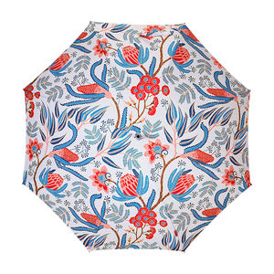 <span class=keywords><strong>Parapluie</strong></span> à bâton en bois coupe-vent double couche-Design de mode à impression complète et imperméable - Product Image 4